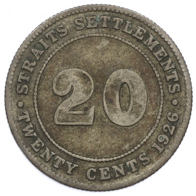 20 центов 1926 года Стрейтс Сетлментс