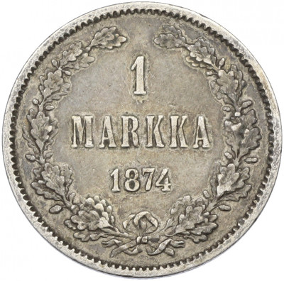1 марка 1874 года Русская Финляндия