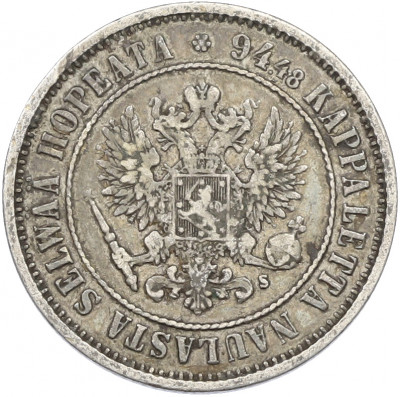 1 марка 1874 года Русская Финляндия
