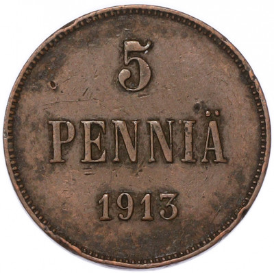 5 пенни 1913 года Русская Финляндия