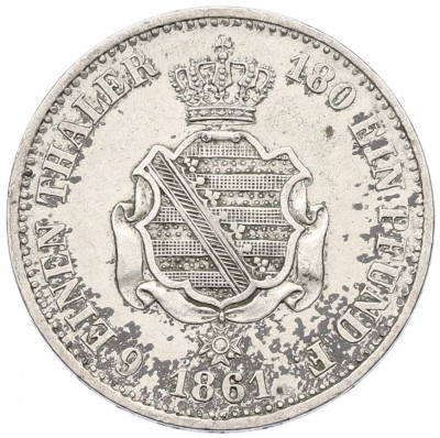 1/6 талера 1861 года Саксония