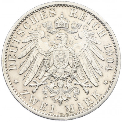 2 марки 1904 года Германия (Мекленбург-Шверин) «Свадьба Герцога Фридриха Франца IV»