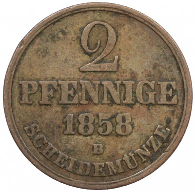 2 пфеннига 1858 года Ганновер