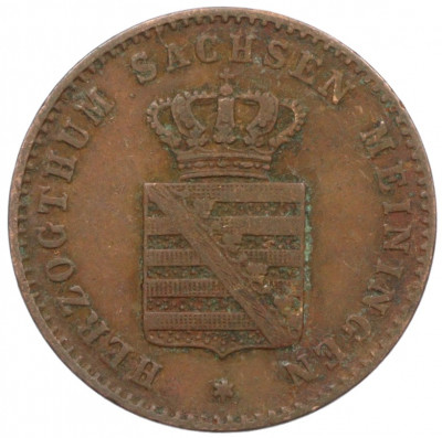 2 пфеннига 1860 года Саксен-Мейнинген