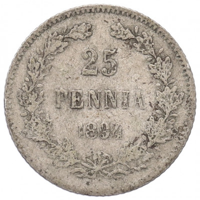 25 пенни 1894 года Русская Финляндия