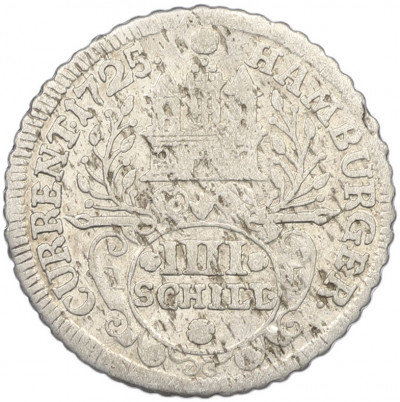 4 шиллинга 1725 года Гамбург
