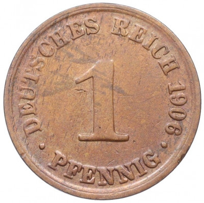 1 пфенниг 1906 года A Германия