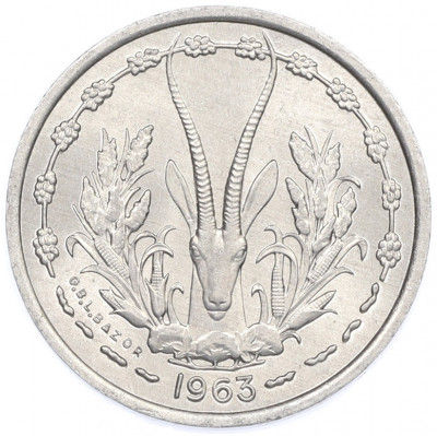 1 франк 1963 года Западно-Африканский валютный союз