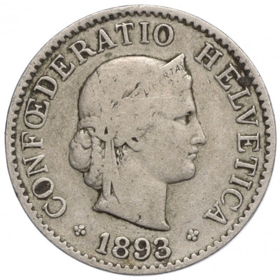 5 раппенов 1893 года Швейцария