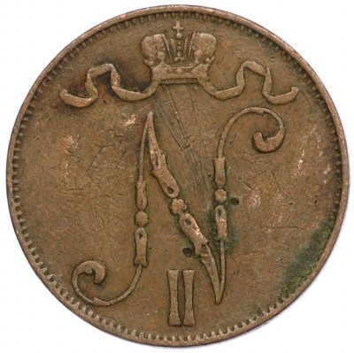 5 пенни 1908 года Русская Финляндия