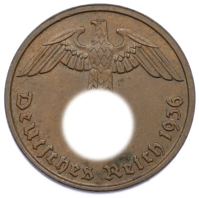 2 рейхспфеннига 1936 года D Германия