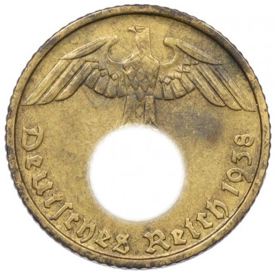 5 рейхспфеннигов 1938 года D Германия