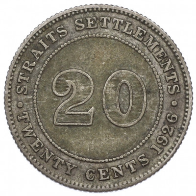 20 центов 1926 года Стрейтс Сетлментс