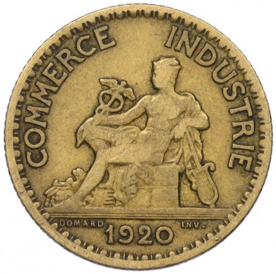 1 франк 1920 года Франция
