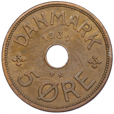 5 эре 1934 года Дания