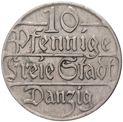 10 пфеннигов 1923 года Данциг