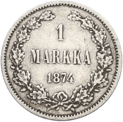 1 марка 1874 года Русская Финляндия
