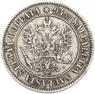 1 марка 1890 года Русская Финляндия