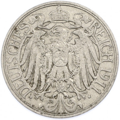 25 пфеннигов 1911 года A Германия