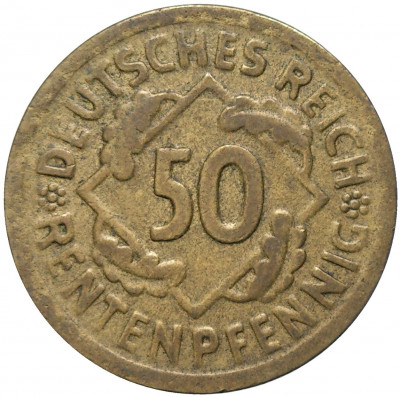 50 рентенпфеннигов 1924 года A Германия