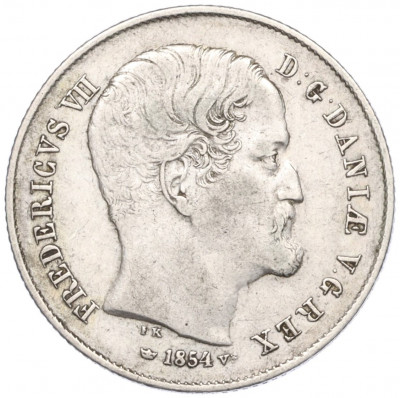 1/2 ригсдалера 1854 года Дания