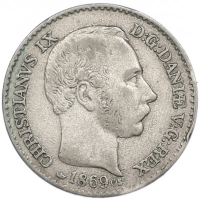 4 скиллинга 1869 года Дания