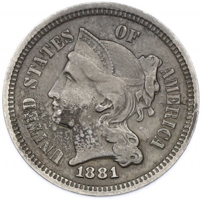 3 цента 1881 года США