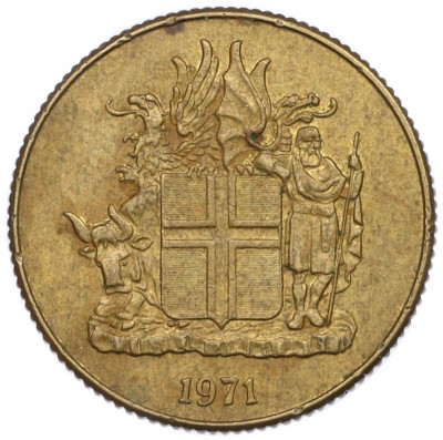 1 крона 1971 года Исландия