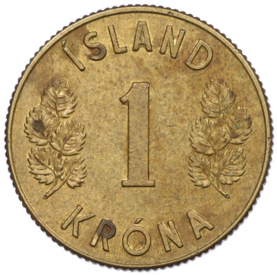 1 крона 1971 года Исландия