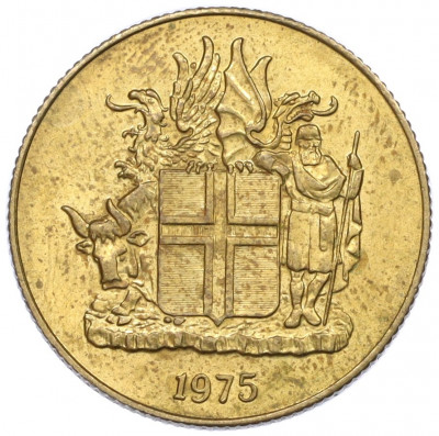 1 крона 1975 года Исландия