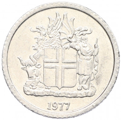 1 крона 1977 года Исландия