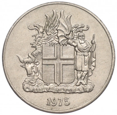 10 крон 1975 года Исландия