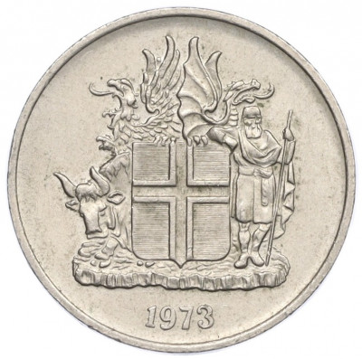 5 крон 1973 года Исландия