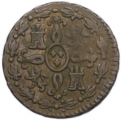 2 мараведи 1829 года Испания