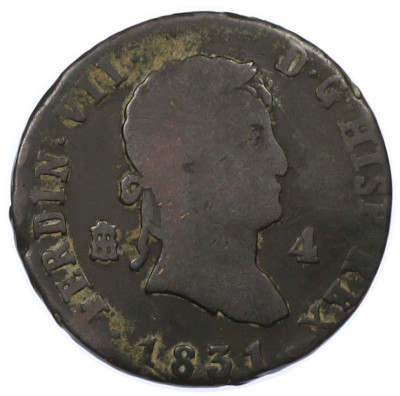 4 мараведи 1831 года Испания