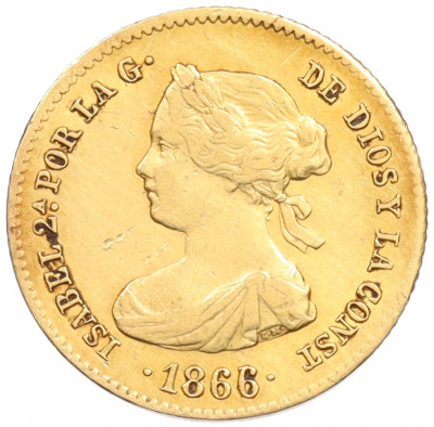 4 эскудо 1866 года Испания