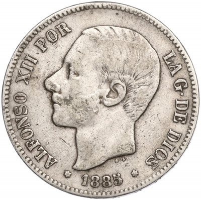 5 песет 1885 года Испания