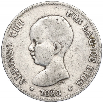 5 песет 1888 года Испания