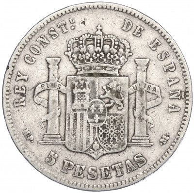 5 песет 1888 года Испания