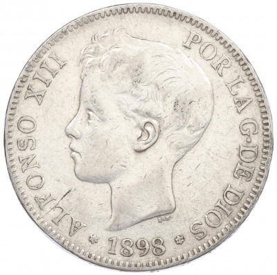 5 песет 1898 года Испания