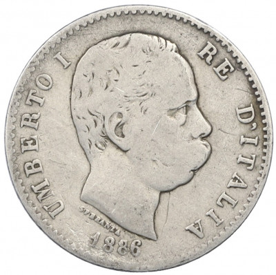 1 лира 1886 года R Италия