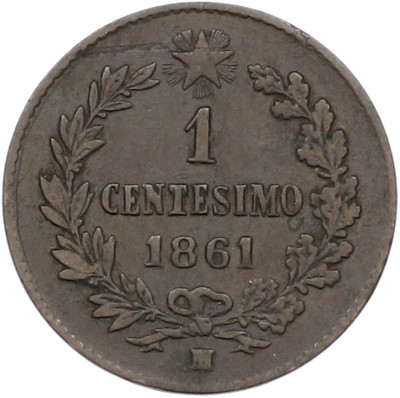 1 чентезимо 1861 года Италия