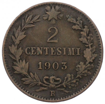 2 чентезимо 1903 года Италия