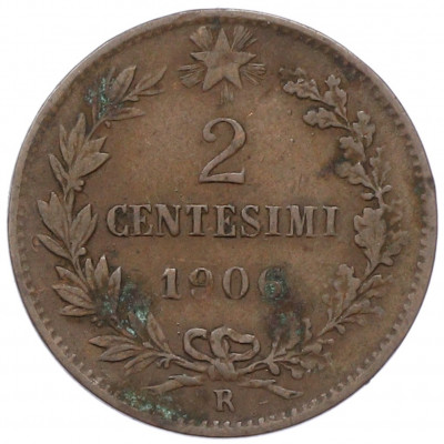 2 чентезимо 1906 года Италия