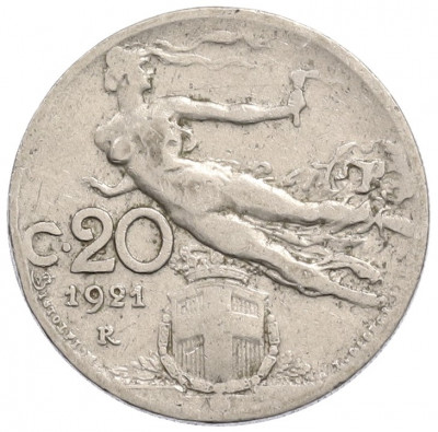 20 чентезимо 1921 года Италия