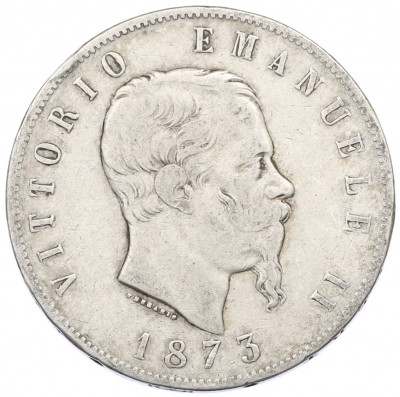 5 лир 1873 года M Италия