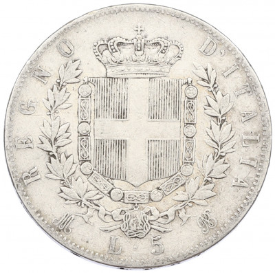 5 лир 1873 года M Италия