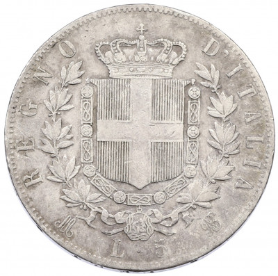 5 лир 1874 года M Италия