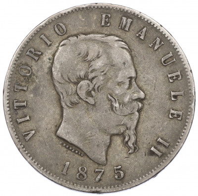 5 лир 1875 года M Италия