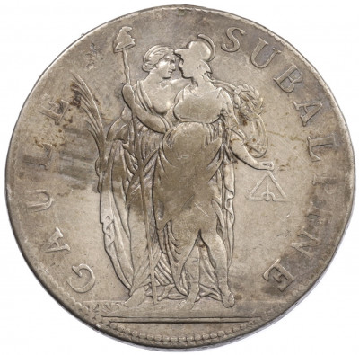 5 франков 1801 года (LAN 10) Пьемонт (Субальпийская республика)
